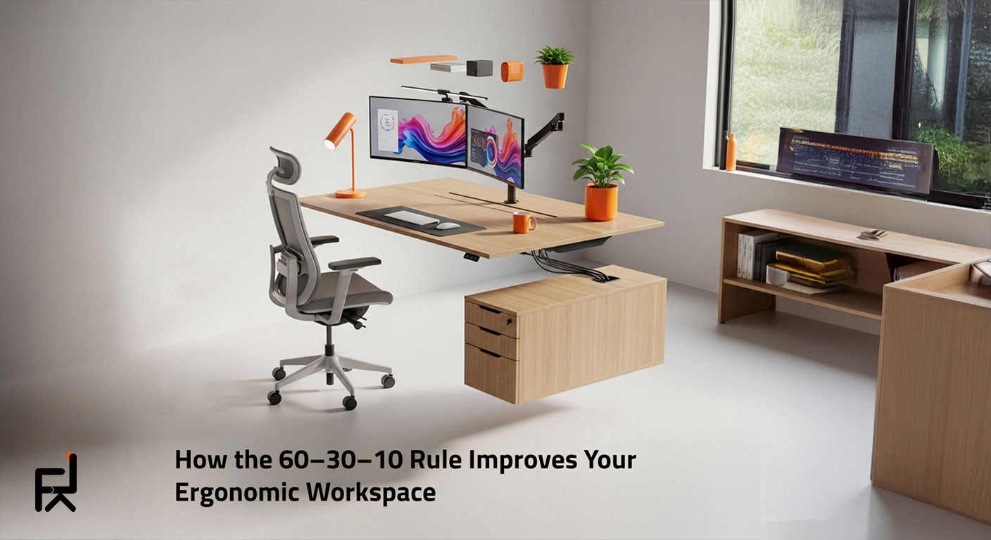 How the 60–30–10 Rule Improves Your Ergonomic Workspace