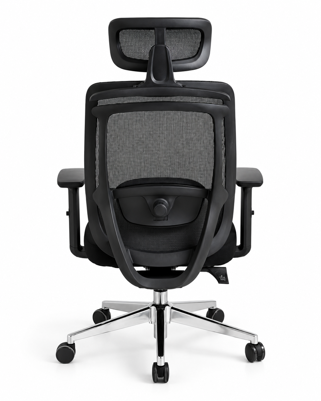 A black mesh ergonomic office chair - Flaketech