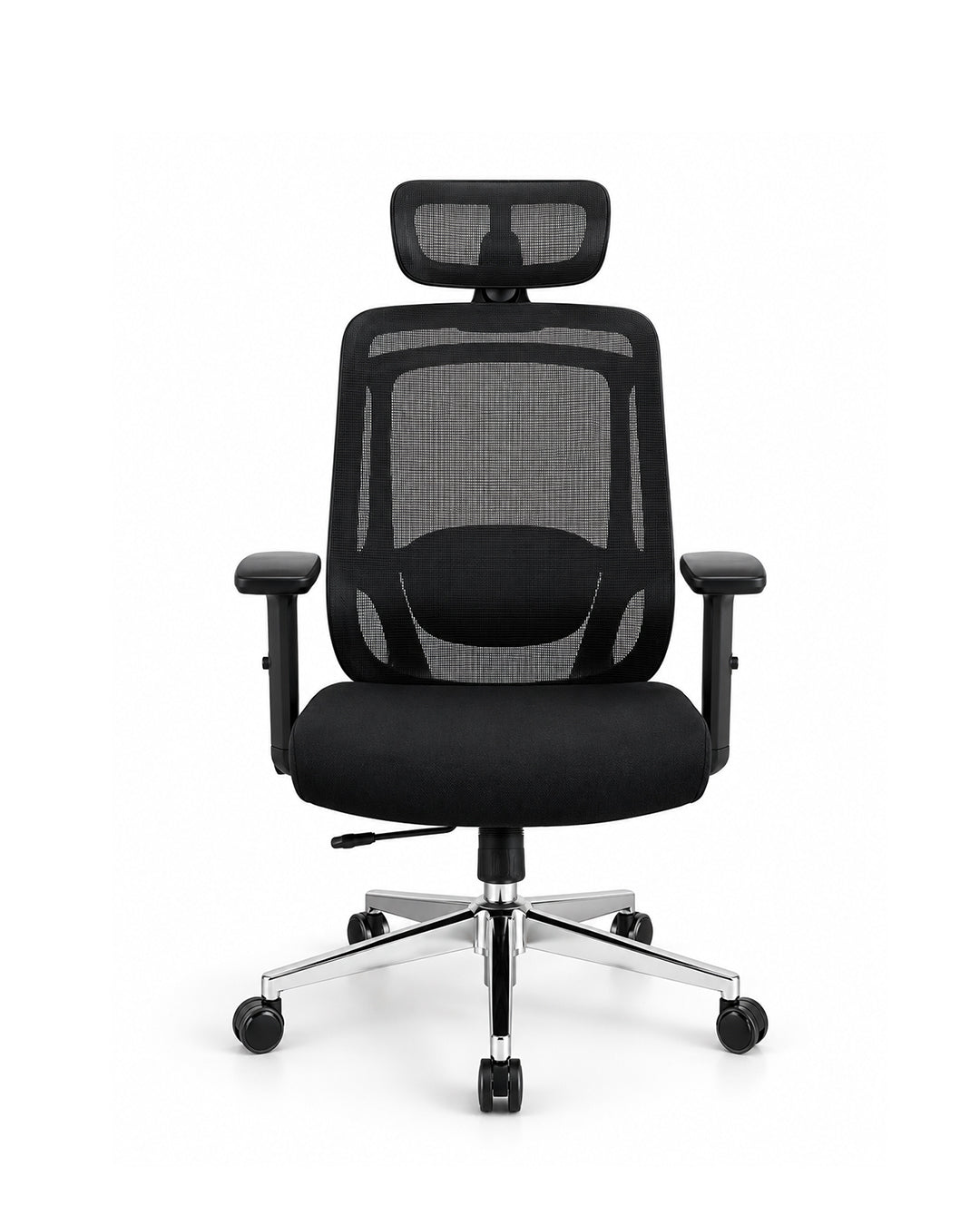 A black mesh ergonomic office chair - Flaketech