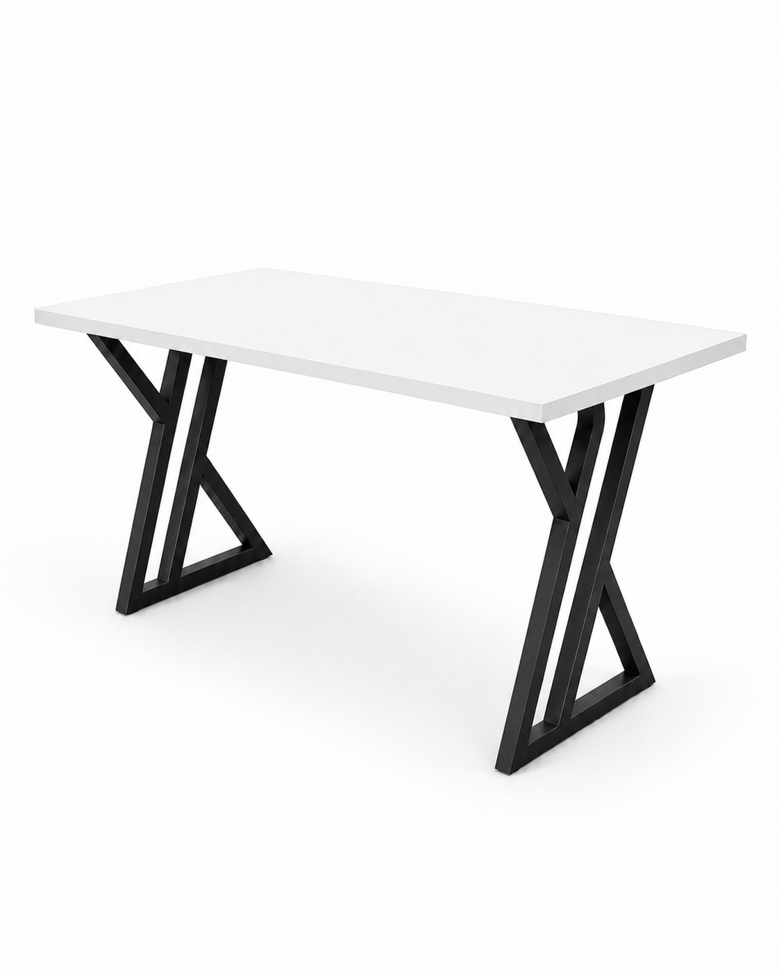  White Modern Desk -flaketech
